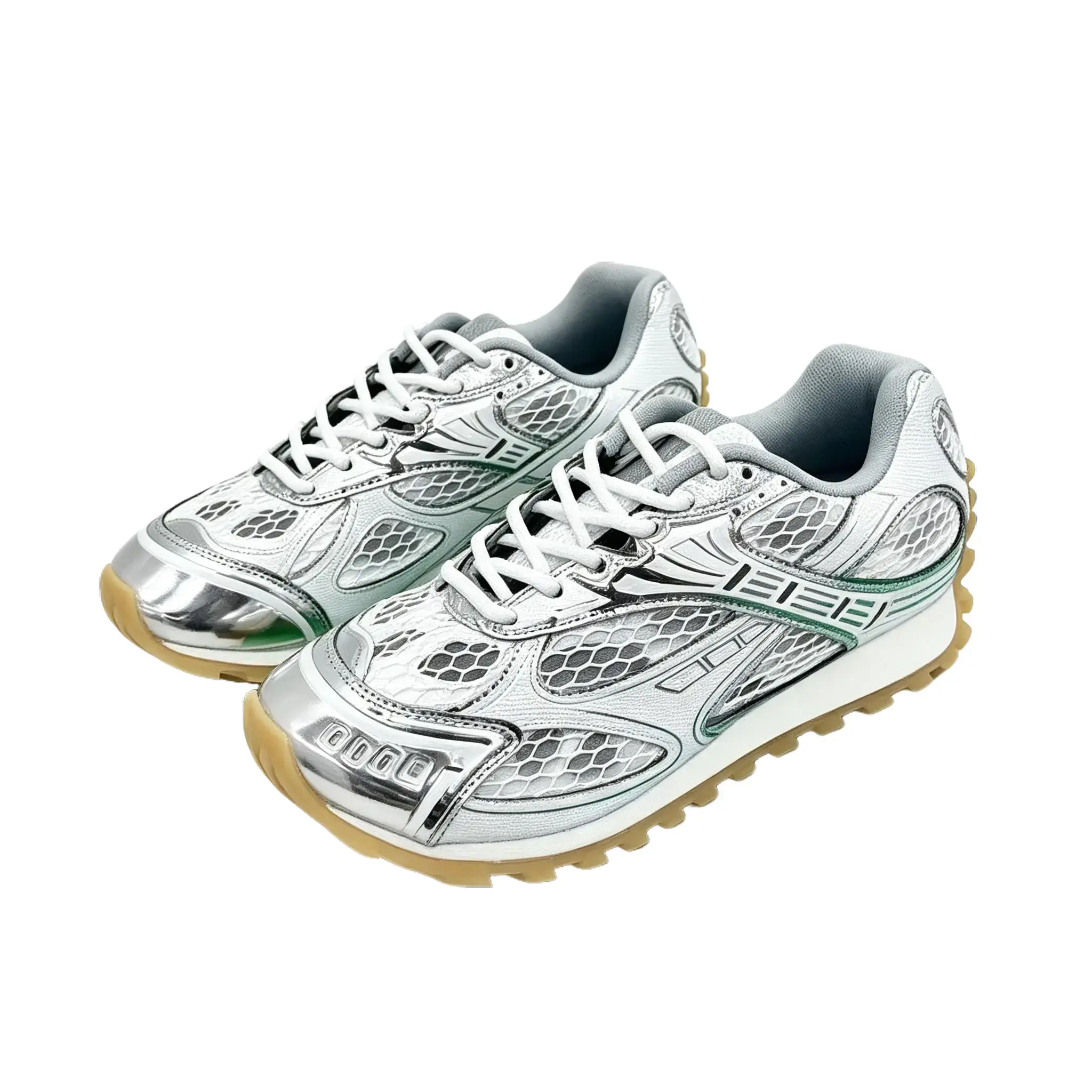 5 Colors Y2K Metallic Mesh Chunky Platform Sneakers Women Hidden Lift Dad Shoes Honeycomb Breathable Mesh Non Slip Gum Rubber Sole Retro Color Block Streetwear Running Trainers   comfortable outdoor sneaker   flexible shoe   breathable low-