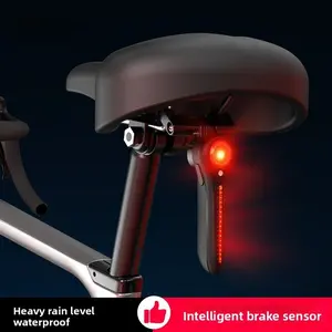 Mountain Bike Brake Tail Light, Rechargeable Road Cycling Bicycle Gear Accessories, Mountain Bike Lamp, Rear Bike Light, Essential Cycling Equipment