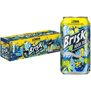 Brisk Lemon Iced Tea, 12 Fl Oz Cans (Pack of 12) Beverage
