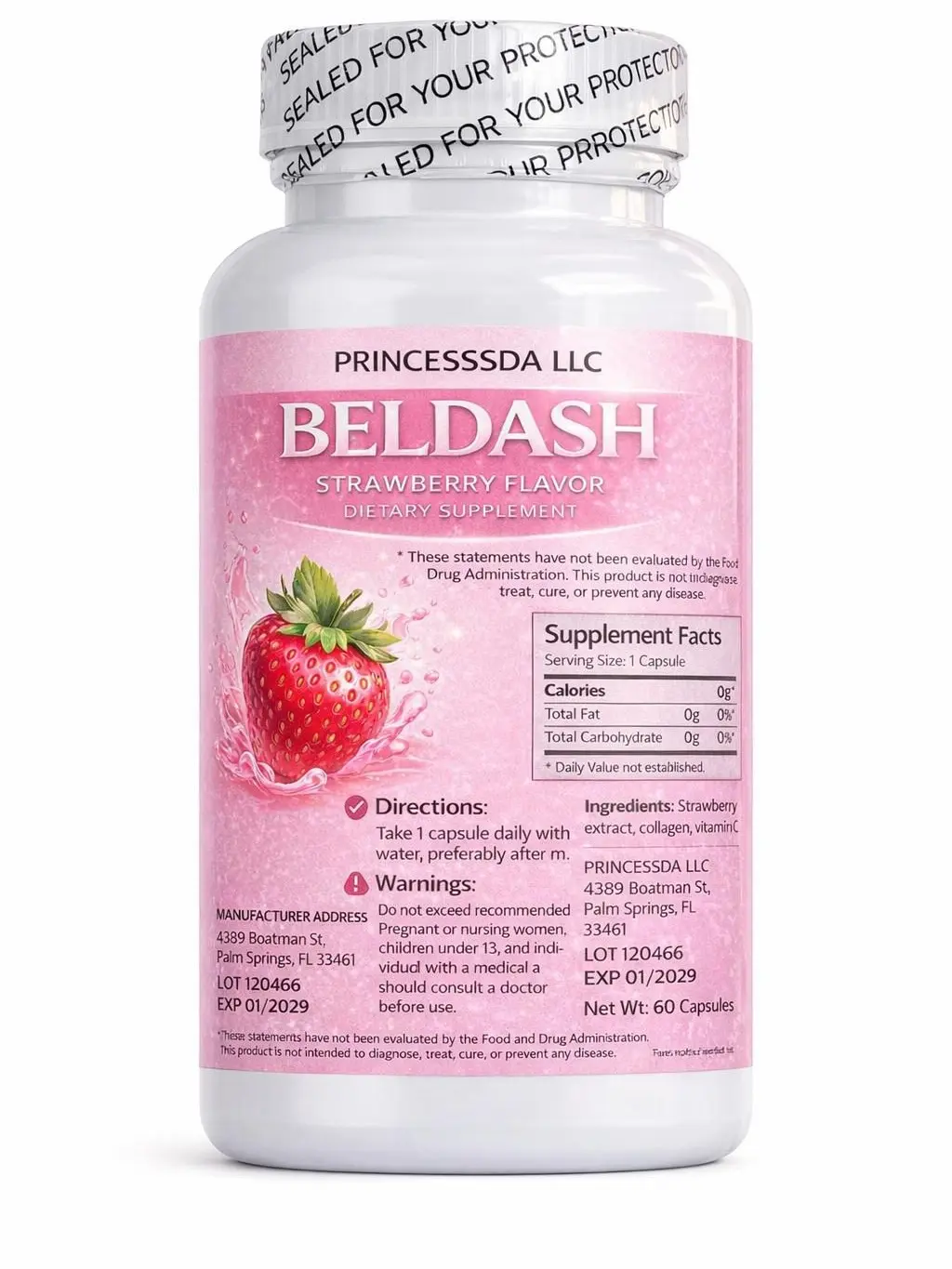 Beldash Natural Herbs Dietary Supplement - Vitamins for Women, Adult Botanical Extract Hormone Aid, Prop 65 Safe Daily Supplemental Nutrition Support for Feminine Body Healthcare