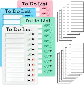 4 count Chore Chart for  Multiple  - Sliding Routine Chart:  , RV Checklist, Planning Board, Visual Schedule, and Reminder (Multicolored)