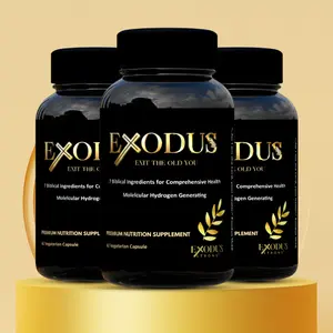Exodus Energy Supplement: 7 Biblical Ingredients + Molecular Hydrogen for Sustainable Energy, Mental Clarity & Natural Vitality-Family Pack 3 Bottles