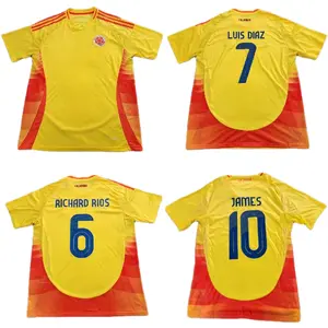 Men's Colombia Home Jersey (Fan Version) - JAMES #10, LUIS DIAZ #7, RICHARD RIOS #6 - 24/25