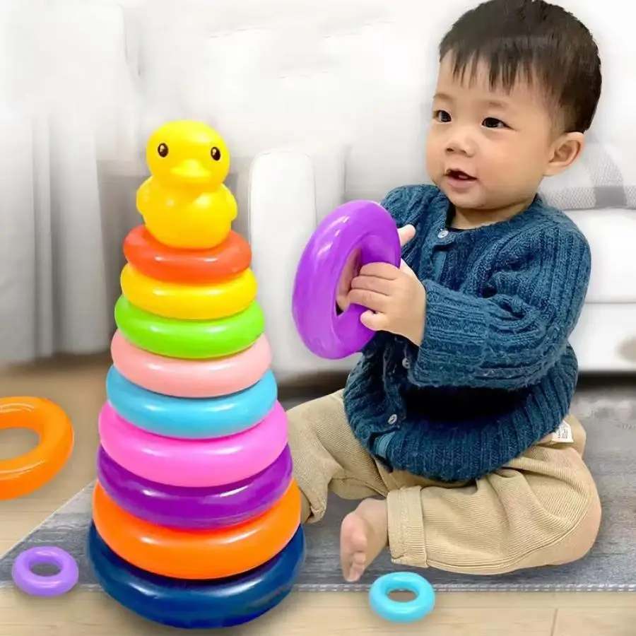 Baby's Colorful Rolling Ball Tower Toy, Montessori Early Education Toy, Baby Stacking Track Toy, Baby Development Toy, Birthday Gift for Boys & Girls