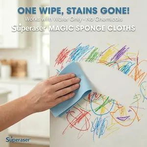 Superaser 10Pcs/20pcs Magic Eraser Sponge Multi Surface Reusable Cleaning Sponges Shoe Wall Magic Eraser Sponge Multi Purpose Stain Cleaning Sponge，boyfriend birthday gift，chartreuse color sponge， tiktokshopspringglowup，teacher appreciation gifts 2026 Tou