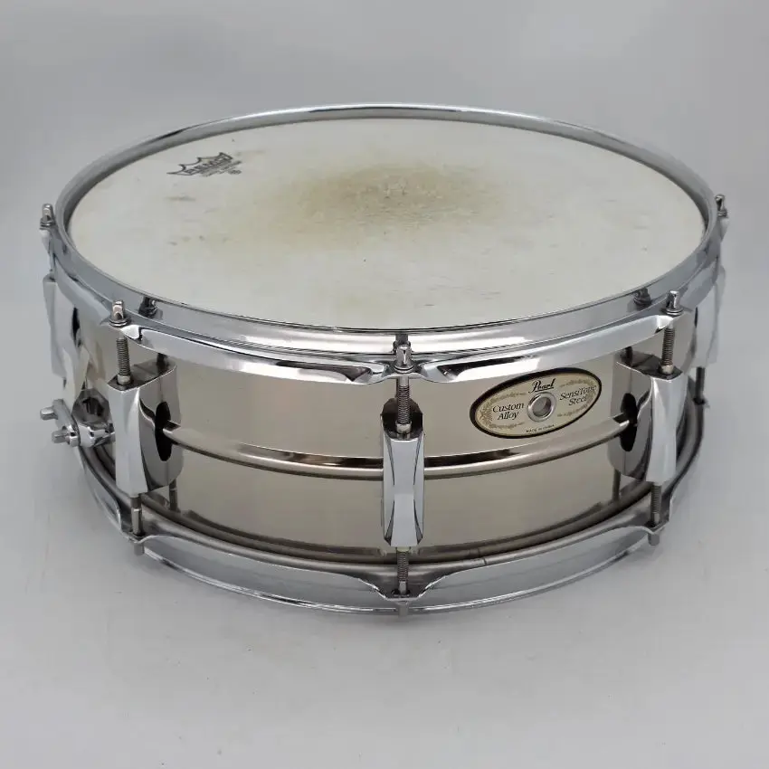 Used Pearl Sensitone Steel Snare Drum 14x5 - Very Good