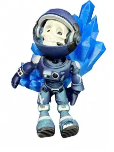 3D Printed Skeleton Astronaut with Articulated Joints