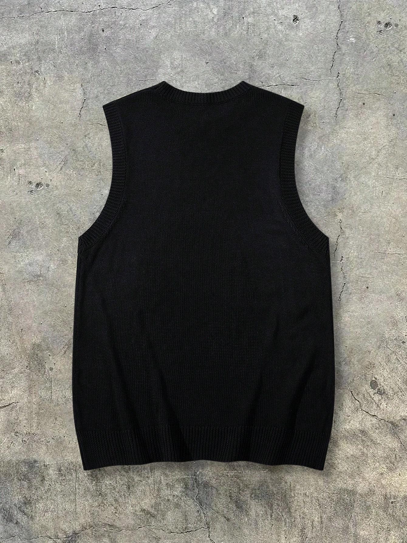 Spring/Autumn Unisex Minimalist Commuter Lightweight Loose Crew Neck Sleeveless Knit Vest, Regular Fit Pullover Solid Color Layering Top for Couples’ Dates and Commuting Spring/Autumn Unisex Minimalist Commuter Lightweight Loose Crew Neck Sleeveless Knit Vest, Regular Fit Pullover Solid Color Layering Top for Couples’ Dates and Commuting