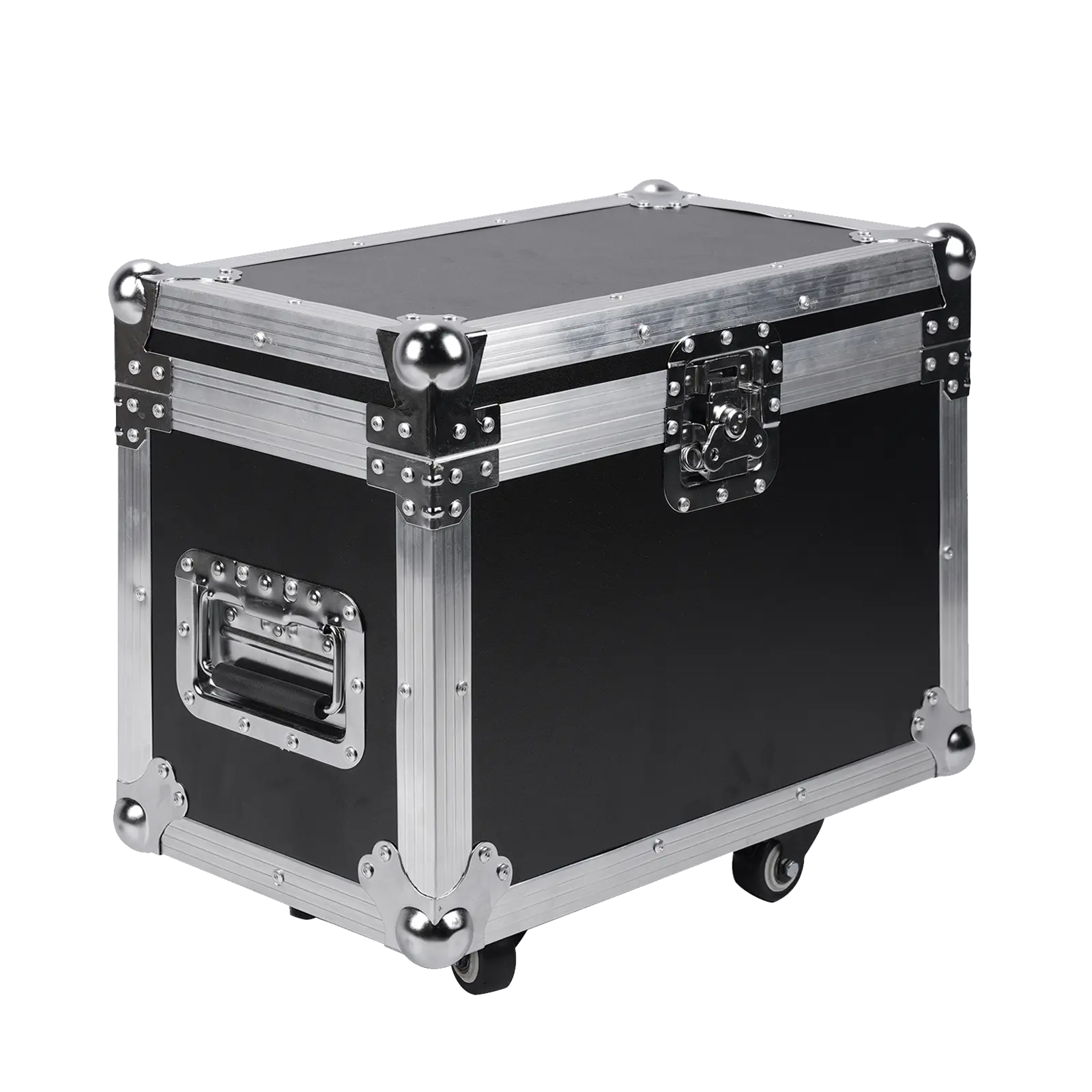 UKING ZQ02021 Crocodile Pattern Traditional Rectangle Stage Light Flight Case Organiser, Durable Storage Box with Built-in Wheels, Telescopic Handle, Quick-Open Lid, Thick Leather & Foam Protection for Safe Equipment Transport, Boxes