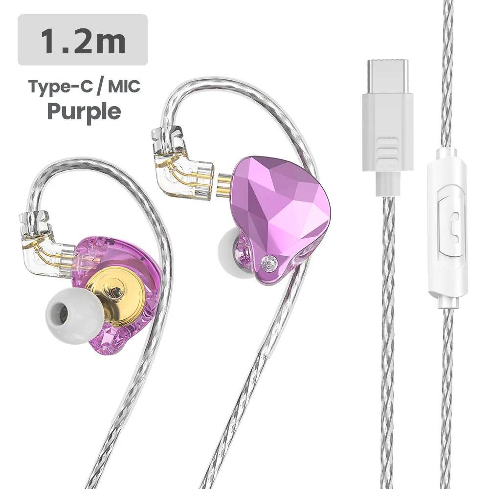BlueWow X4 PRO Wired In-Ear Headset - Fashionable Type-C Jack Earbuds with 11mm Driver Hi-Fi Stereo Sound, Spiral Comfort Fit, Noise Reduction, USB Compatibility, Multi-Device Phone & Tablet Support for Music Lovers (Not Water Resistant)