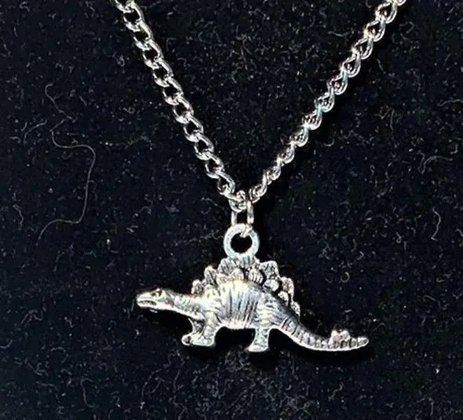 Dinosaur Pendant Stainless Steel Linked Chain Necklace