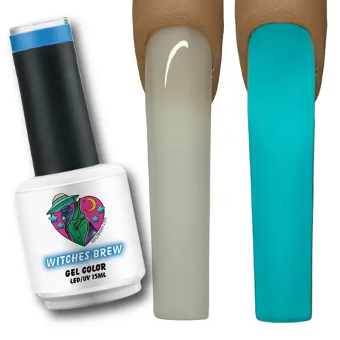 BLUE GLOW GEL POLISH – 181 WITCHES BREW