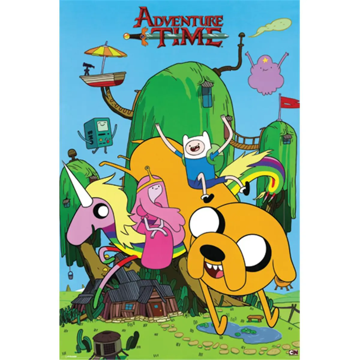 Hot Stuff Enterprise Z032-24x36-NA Adventure Time Wall Print Poster, 24x36 in, Home Room Decor