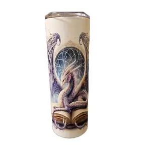 Dragon Story 20oz Tumbler - Features a Detailed Dragon Design on a 20oz Tumbler, Perfect for Daily Use