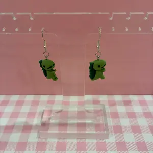 Green T-Rex Earrings