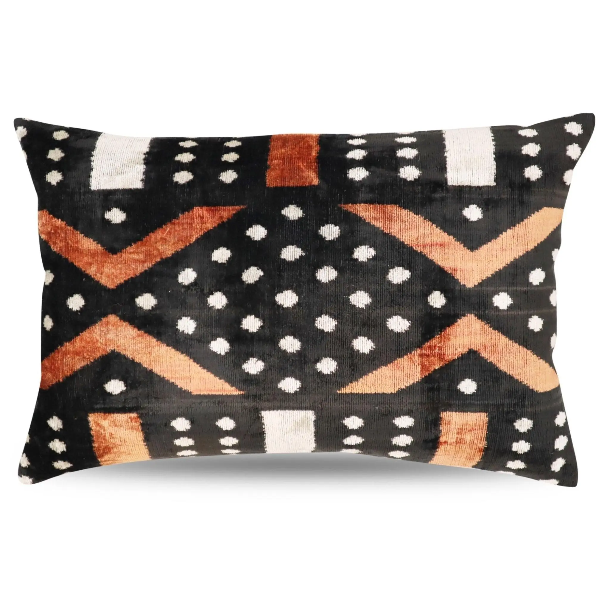 Canvello Handmade Luxury Gold Black Pillow with Down Insert - 16x24 in