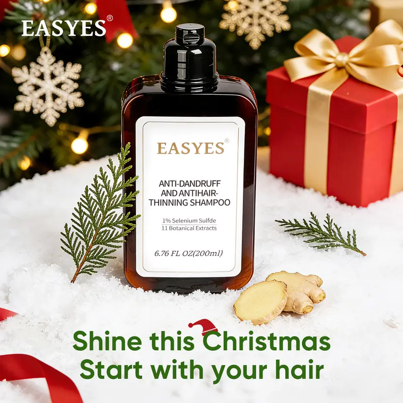 【BQ】EASYES Anti-Dandruff & Hair Thickening Shampoo | 1% Selenium Sulfide + 0.2% Piroctone Olamine | 11 Herbal Actives for 78% Less Flakes & +38% Density in 7 Days | #ScalpCare #HairGrowth