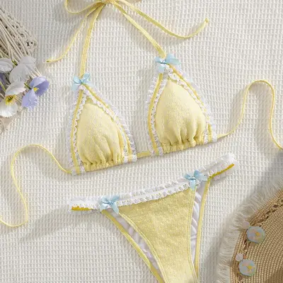 ZAFUL Women's V Neck 2pc Tankini Swimsuits, High Waist, Tummy Control