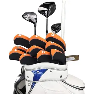 Craftsman Golf 11pcs/Set Neoprene Iron Headcover Set with Large Number compatible with all major brands of golf clubs