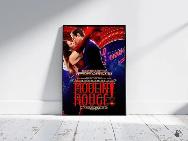 Moulin Rouge The Musical - West End - Broadway Play - Musicals - Theatre Vintage Poster Print Wall Art