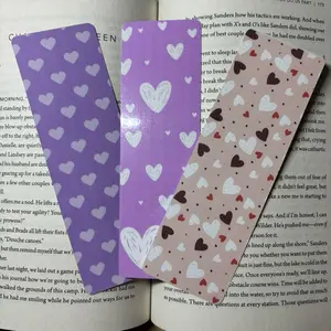 Heart Design Bookmark | Book Lover Bookmark | Bookish Gifts | Romance Reader | Laminated Bookmark | Bookmark Bundle | Booktok | Heart Pattern Bookmark