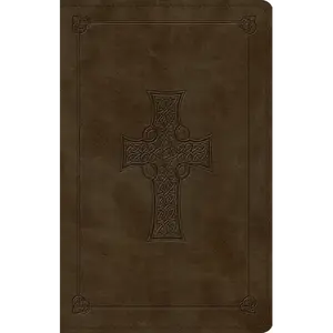 ESV Large Print Value Thinline Bible (Trutone, Olive, Celtic Cross Design) - Imitation Leather