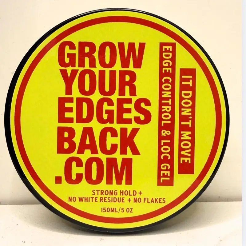 Edge Control & Loc Gel - Strong Hold, No White Residue, No Flakes, 150ml/5 oz, Infused with Argan Oil for Smooth, Flawless Hold - Nourishing