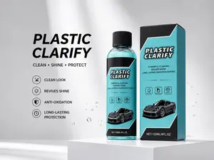 Glod Ride Plastic Clarify Trim Restorer Plastic Cleaner Dashboard Polish Waterless Spra Cleaner Wax Multi-Surface Quick-Acting Clean Safely Restore Gloss for Car automotive care