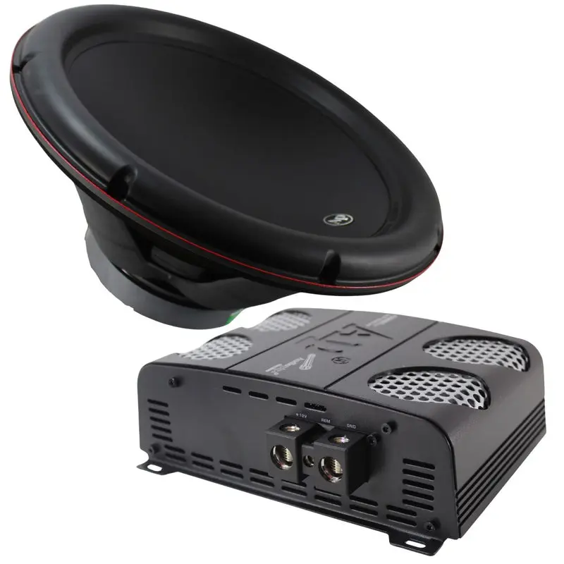 15" 500 Watt RMS Pro Car Audio Subwoofer Combo w/APHF 1500 Watt Mono Amplifier