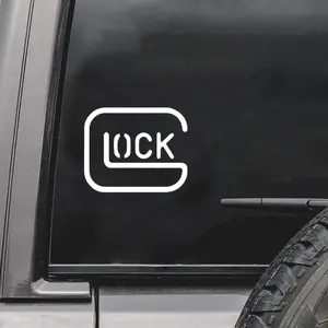 Safe Action Gun Car Sticker Decal, Pistol Perfection Vinyl Waterproof Sticker, Military Veteran Truck Bumper Decal for Locker, Fridge, Mailbox, Laptop, Water Bottle (White)