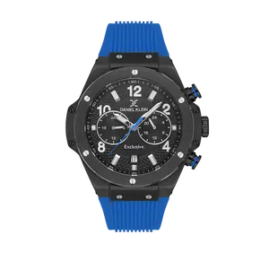 Daniel Klein Exclusive Men Blue Rubber Watch