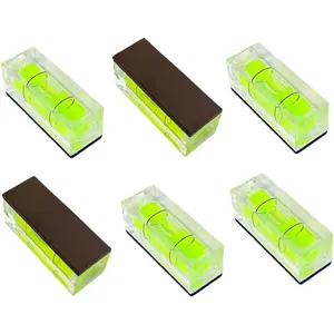 6 count  Small Bubble Level 10x10x29mm Mini Square Bubble Spirit Levels Leveling Tools