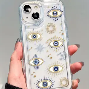 Creative Evil Eye Pattern Phone Case, Decorative Phone Protector Cover, Phone Accessories Compatible with iPhone Series