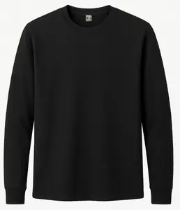 Long Sleeve 100% Cotton Crewneck T-Shirt