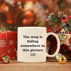Green Christmas Cozy Ceramic Cup 11oz 15oz, Christmas Gift Idea, Sublimation Mug 11oz 15oz, Holiday gift, Gift for friends and family