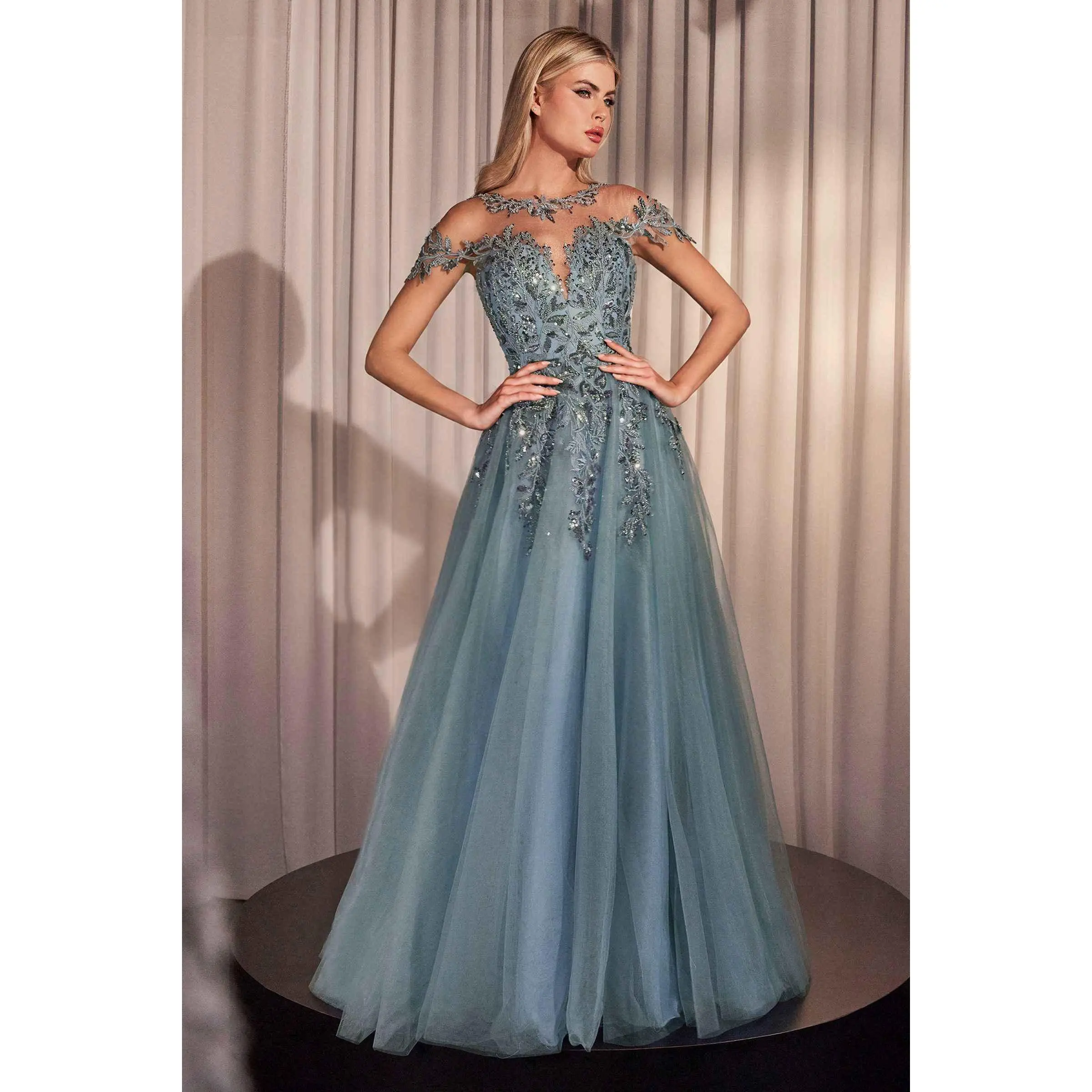 Andrea & Leo A1475 Cap Sleeve Mother of the Bride A-line Gown