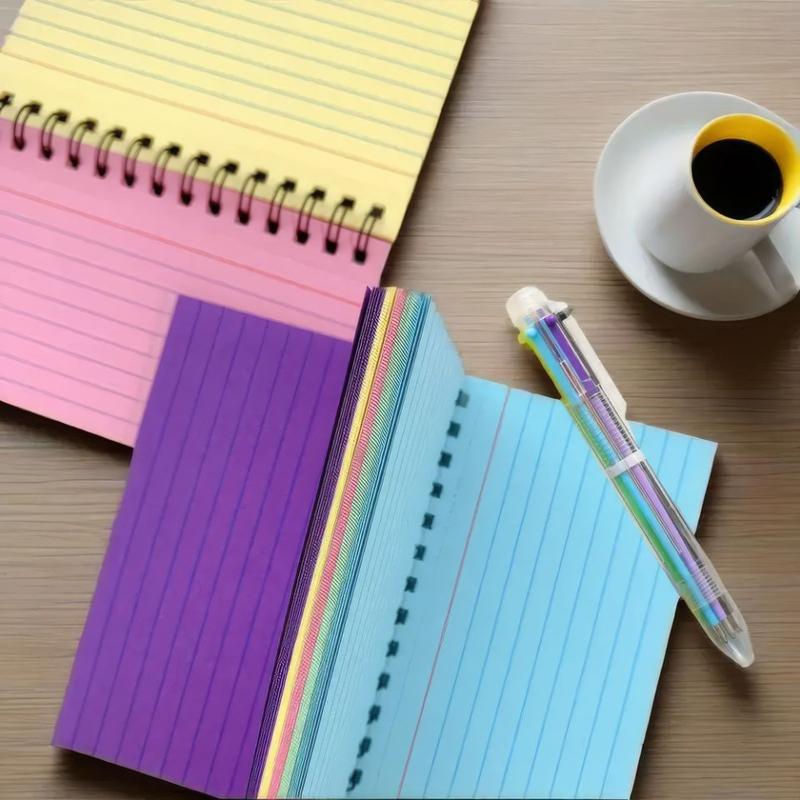 Aesthetically Stunning Small Colorful Spiral Notebook Must Have Portable for Students in Vibrant Pastel Shades