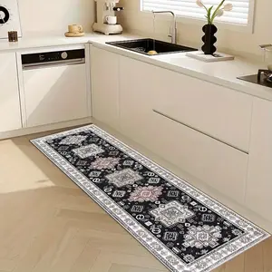 Long Runner Carpet, Hallway Carpet, Lightweight and Easy-to-clean Foldable Floor Mat, Washable and Low-maintenance Home Decor Carpet, Machine Washable Rug for Hallways, Corridors, Staircases, Bedrooms, Bedside, Kitchens