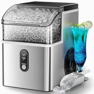 Nugget Ice Maker Countertop,33Lbs/24H Ice Machine with Chewable Ice