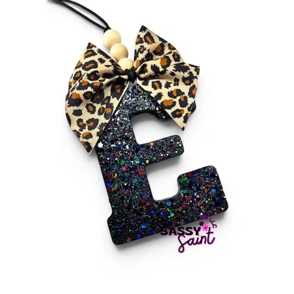 Custom-Made Initial Freshie - Sassy Saint Premium Handcrafted Air Freshener with Unique Designs, Long-Lasting Aroma & Scent (4-8 Weeks), for Car & Home Small Spaces