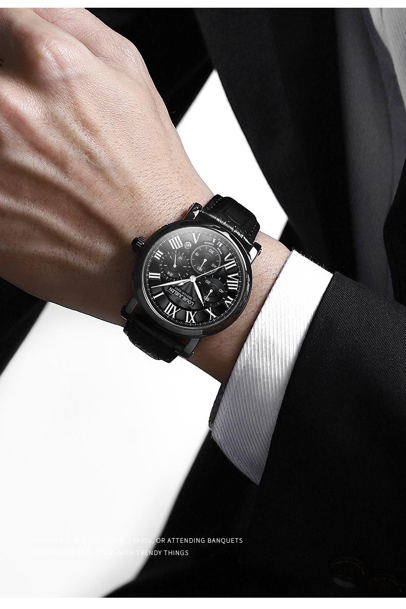 LOUIE JUELEN Luxury Men's Business Watch - 2025 New Multifunction Waterproof Quartz Wristwatch, Genuine High-End Fashion Men's Watch