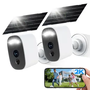 【JOOAN Solar 2K Wireless Outdoor/Indoor Magnetic Camera】Free Install 2.4G WiFi Security Camera – HD Video, Human Detection, IP66 Waterproof, Color Night Vision, Magnetic, Two-Way Audio, Smart Alarm, Smartphone Control Lens, Multiple Installation Methods