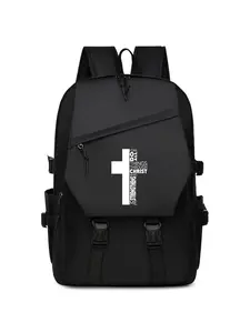 Fashionable Durable Cross Print Commuter Bag, Large Capacity Work Bag, Fits Computer Files Daily Essentials, Ideal for Sports Enthusiasts