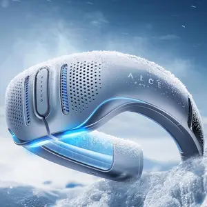 RANVOO 2025 Neck Air Conditioner - Blow Cold Air Instant cooling 6000mAh Rechargeable Portable Personal Cooling Device with AI Smart Cooling & EcoCool Mode for Outdoor Workers & Truck Drivers high speed fan cool Neckfan