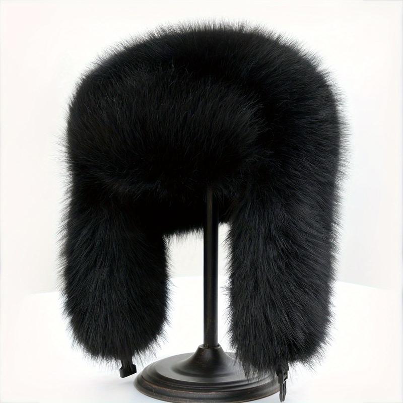 Elegant Retro Thickened Faux Fur Ushanka Hat - Warm Pilot Cap with Ear Coverage, Ideal for Hiking, Skiing, Cycling & Daily Wear, Classic Polyester Fisherman Hat with Hook-and-Loop Closure, Outdoor Headwear | Vintage Style Hat | Faux Fur Hat Elegant Retro Thickened Faux Fur Ushanka Hat - Warm Pilot Cap with Ear Coverage, Ideal for Hiking, Skiing, Cycling & Daily Wear, Classic Polyester Fisherman Hat with Hook-and-Loop Closure, Outdoor Headwear | Vintage Style Hat | Faux Fur Hat