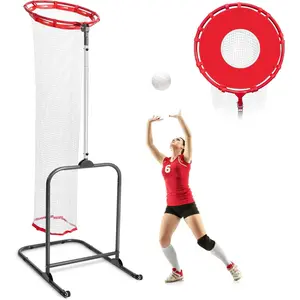 Volleyball Setter Trainer Net Setting  Equipment Target Practice Indoor or Outdoor, Adjustable Height (4.6 ft-9.8 ft) and Angle for Serving Spiking Drills System