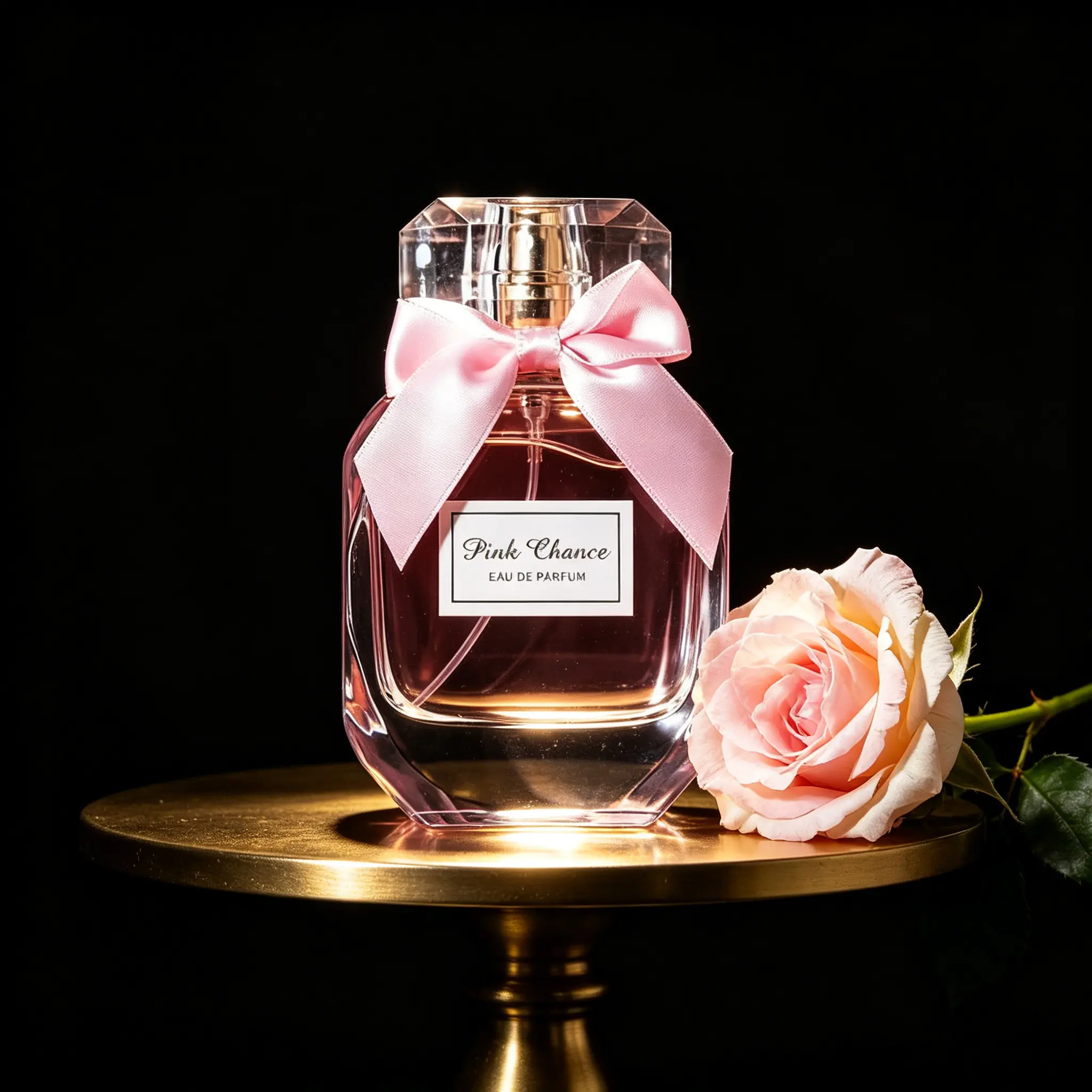 Pink Chance Floral Women's Fragrance - Floral Perfumes, Elegant & Cute Scent, Sweet Aroma, Adorable Crystal Bottle with Bow, Single Item for Women, Elegant Women's Fragrance