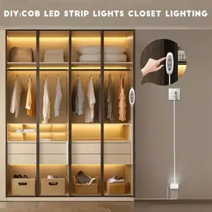 Motion Touch Sensor COB LED Strip Light Set, Transparent Cabinet, Closet and Shelf Lights, Ideal Kitchen Use, Energy Efficient Lighting Solution