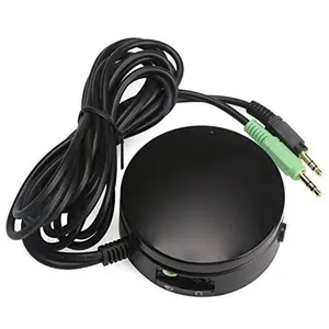 Durable Switch Converter with Volume Control Box, 5ft Cable Speaker Selector Splitter, 7x7cm Compact Tech Accessory for Speakers/Headsets & Seamless Computer Output, Electronics Accessories