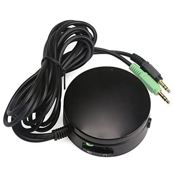Durable Speaker Selector Splitter Switch Converter, 5ft Cable, Volume Control Box, 7x7cm Compact Tech Accessory, Seamless Computer Output for Speakers & Headphones (Electronics Accessory), Tech Accessories